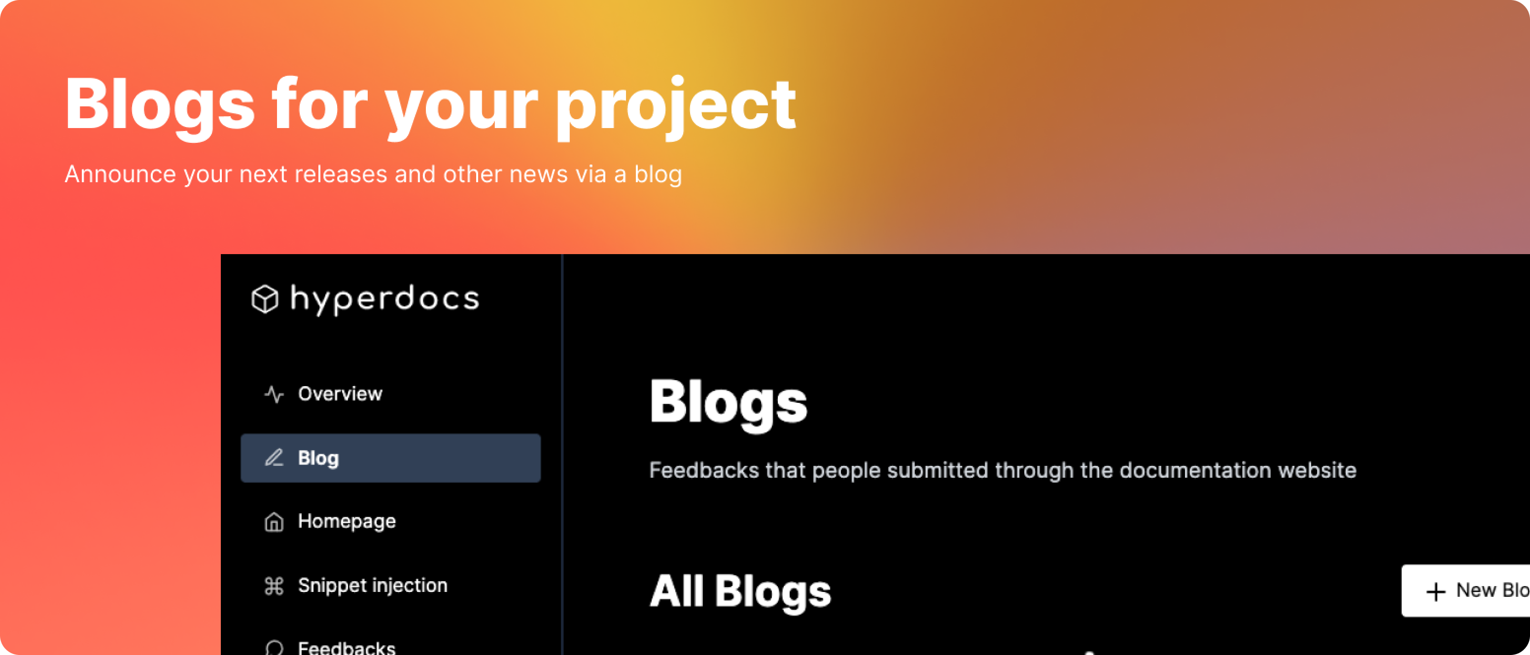 Blogs dashboard